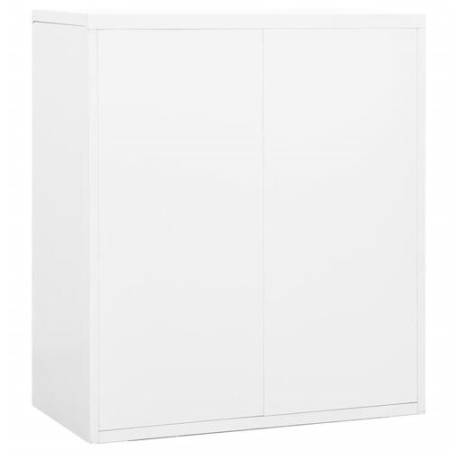 Arkivskab 90x46x103 cm stål hvid