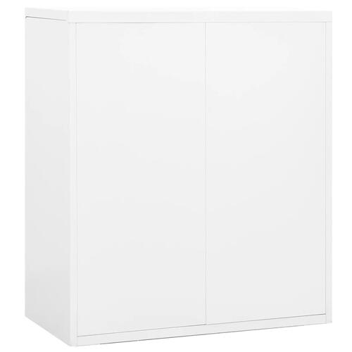Arkivskab 90x46x103 cm stål hvid