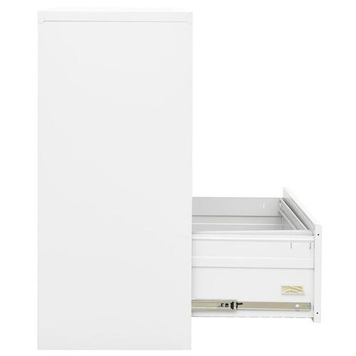 Arkivskab 90x46x103 cm stål hvid