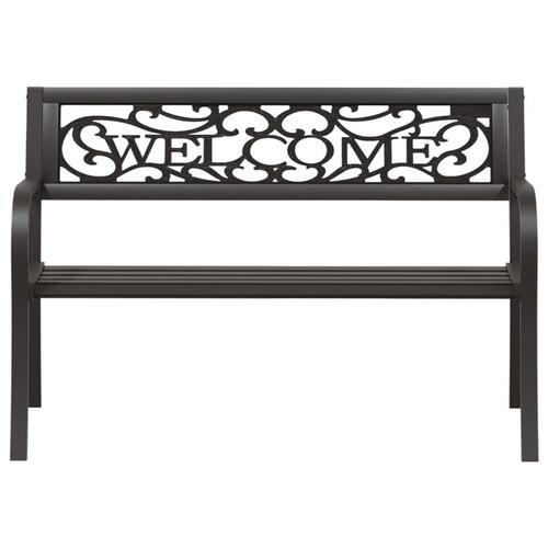Havebænk 125 cm stål sort
