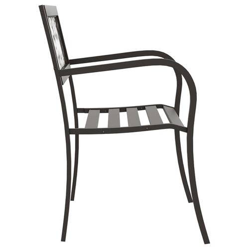 Havebænk 125 cm stål sort