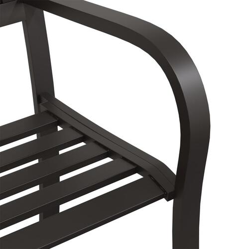Havebænk 125 cm stål sort