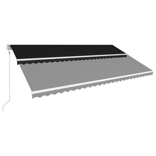 Foldemarkise automatisk betjening 600 x 300 cm antracitgrå