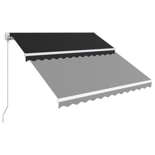 Foldemarkise med manuel betjening 350 x 250 cm antracitgrå