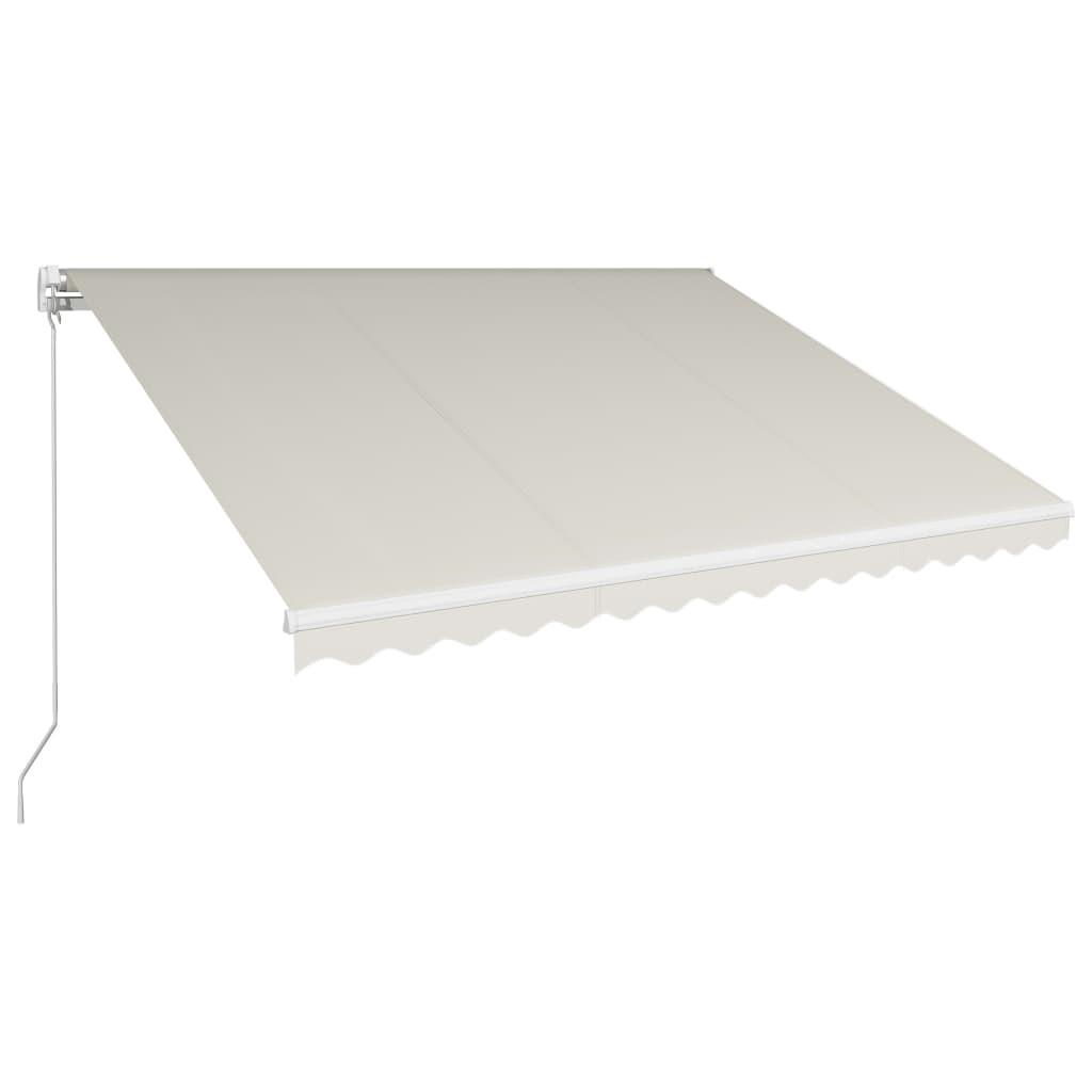 Foldemarkise manuel betjening 400 x 300 cm cremefarvet