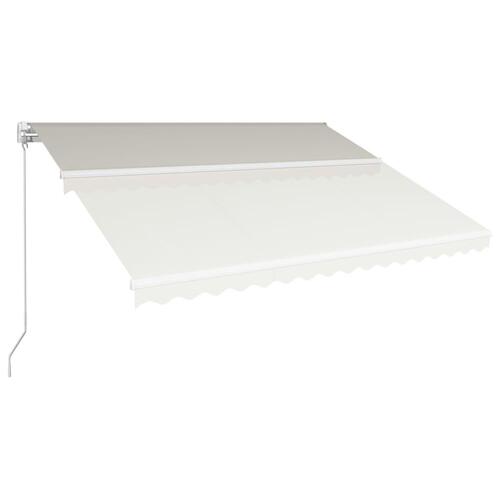 Foldemarkise manuel betjening 400 x 300 cm cremefarvet