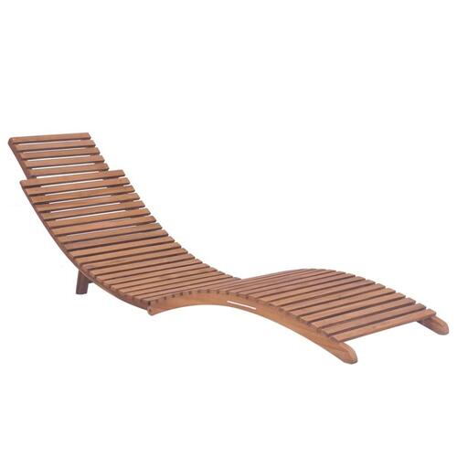 Foldbare liggestole 2 stk. massivt teaktræ