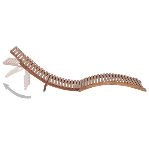 Foldbare liggestole 2 stk. massivt teaktræ