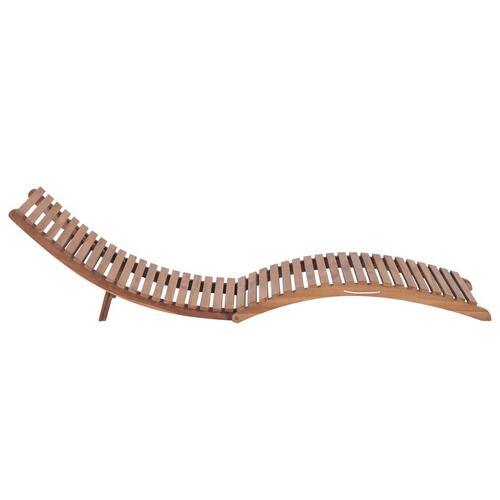 Foldbare liggestole 2 stk. massivt teaktræ