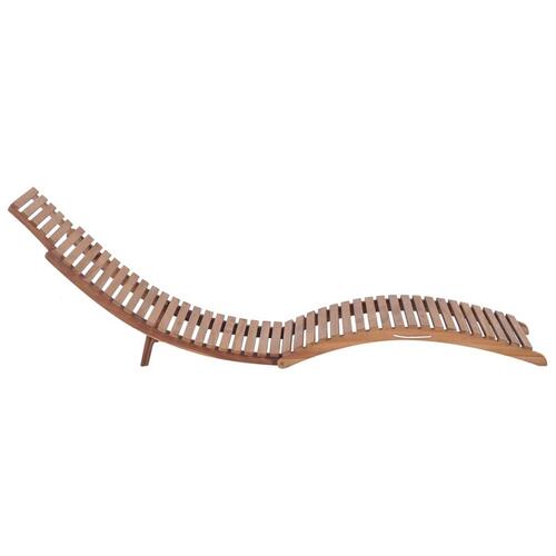 Foldbare liggestole 2 stk. massivt teaktræ