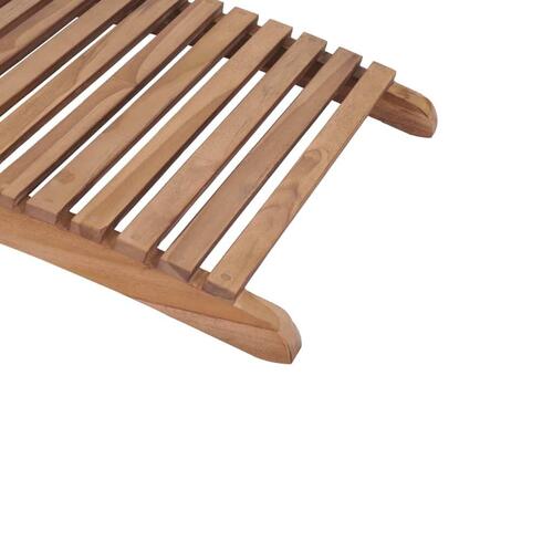 Foldbare liggestole 2 stk. massivt teaktræ