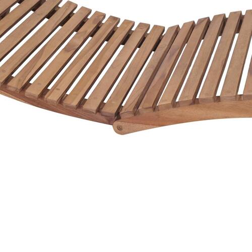 Foldbare liggestole 2 stk. massivt teaktræ
