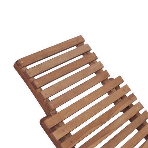 Foldbare liggestole 2 stk. massivt teaktræ
