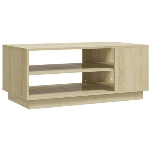 Sofabord 102x55x43 cm konstrueret træ sonoma-eg
