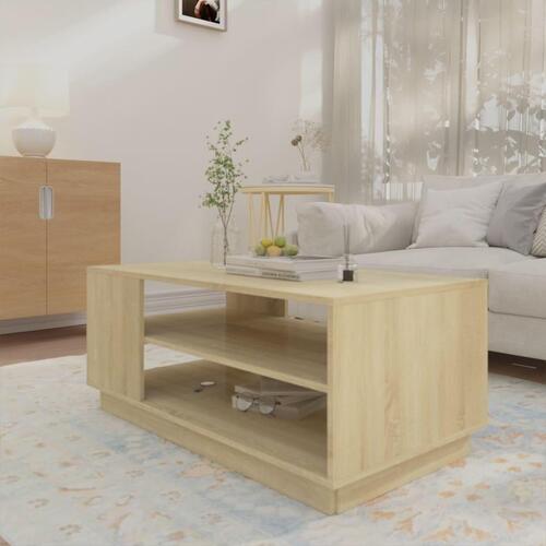 Sofabord 102x55x43 cm konstrueret træ sonoma-eg