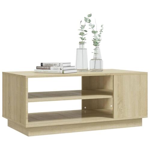 Sofabord 102x55x43 cm konstrueret træ sonoma-eg