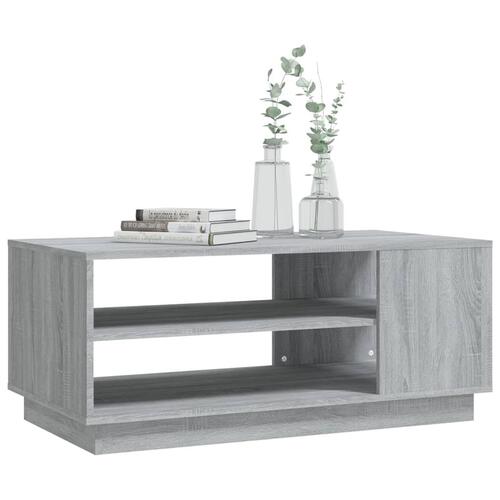 Sofabord 102x55x43 cm konstrueret træ grå sonoma-eg