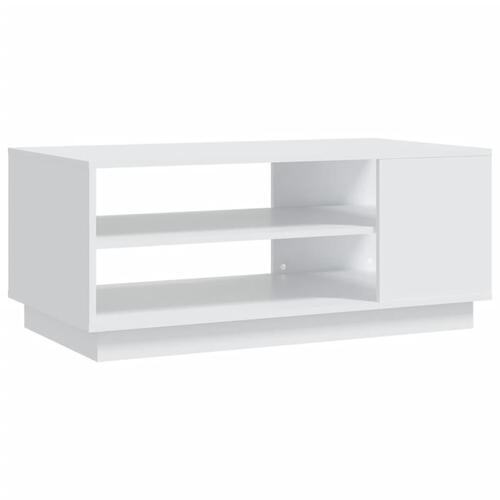 Sofabord 102x55x43 cm konstrueret træ hvid
