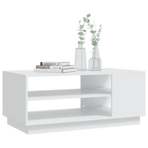 Sofabord 102x55x43 cm konstrueret træ hvid