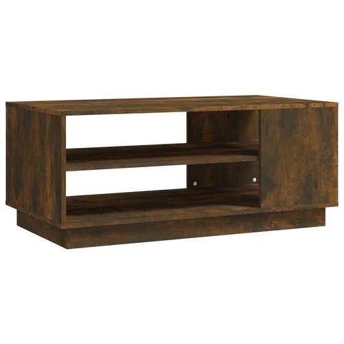 Sofabord 102x55x43 cm konstrueret træ røget egetræsfarve