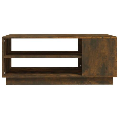 Sofabord 102x55x43 cm konstrueret træ røget egetræsfarve