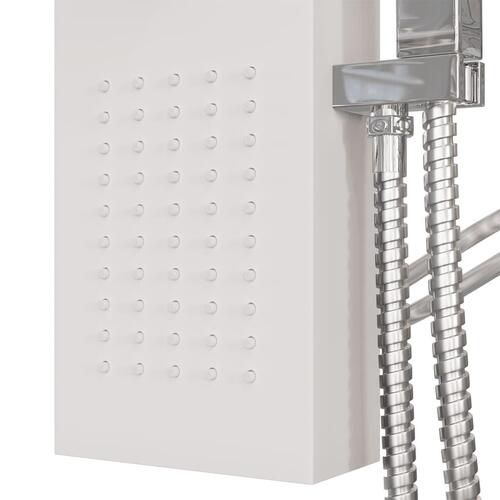 Brusepanel aluminium hvid