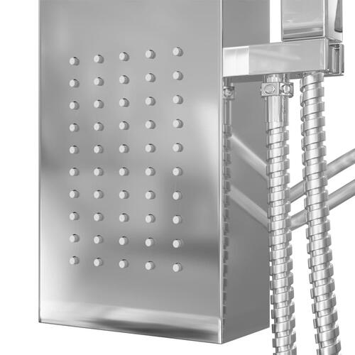 Brusepanel rustfrit stål firkantet