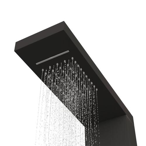 Brusepanel aluminium sort