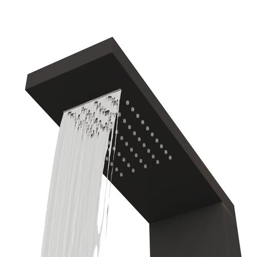Brusepanel aluminium sort