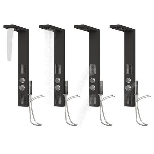 Brusepanel aluminium sort