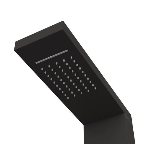 Brusepanel aluminium sort