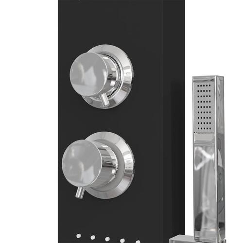 Brusepanel aluminium sort