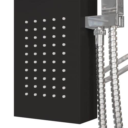 Brusepanel aluminium sort