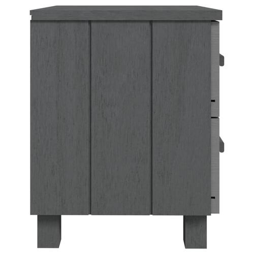 Sengeskab HAMAR 40x35x44,5 cm massivt fyrretræ mørkegrå