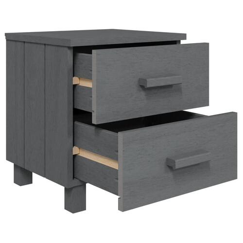 Sengeskab HAMAR 40x35x44,5 cm massivt fyrretræ mørkegrå