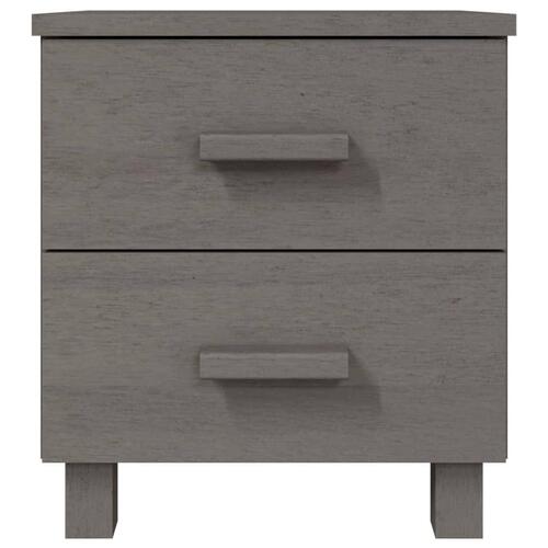 Sengeskab HAMAR 2 stk. 40x35x44,5 cm massivt fyrretræ lysegrå