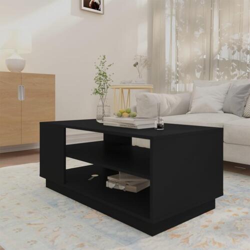 Sofabord 102x55x43 cm konstrueret træ sort