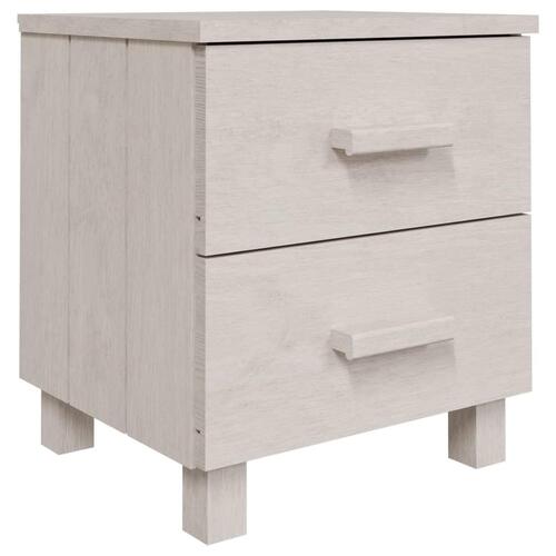 Sengeskab HAMAR 40x35x44,5 cm massivt fyrretræ hvid