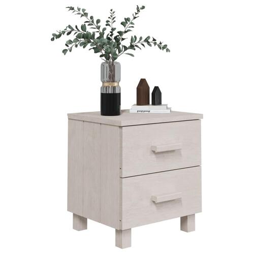 Sengeskab HAMAR 40x35x44,5 cm massivt fyrretræ hvid