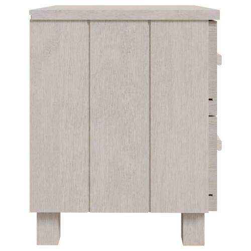 Sengeskab HAMAR 40x35x44,5 cm massivt fyrretræ hvid