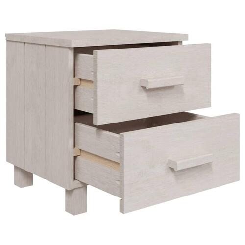 Sengeskab HAMAR 40x35x44,5 cm massivt fyrretræ hvid