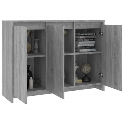 Skænk 102x33x75 cm konstrueret træ grå sonoma-eg
