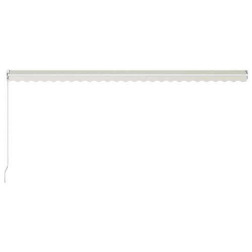 Foldemarkise manuel betjening 600 x 300 cm cremefarvet