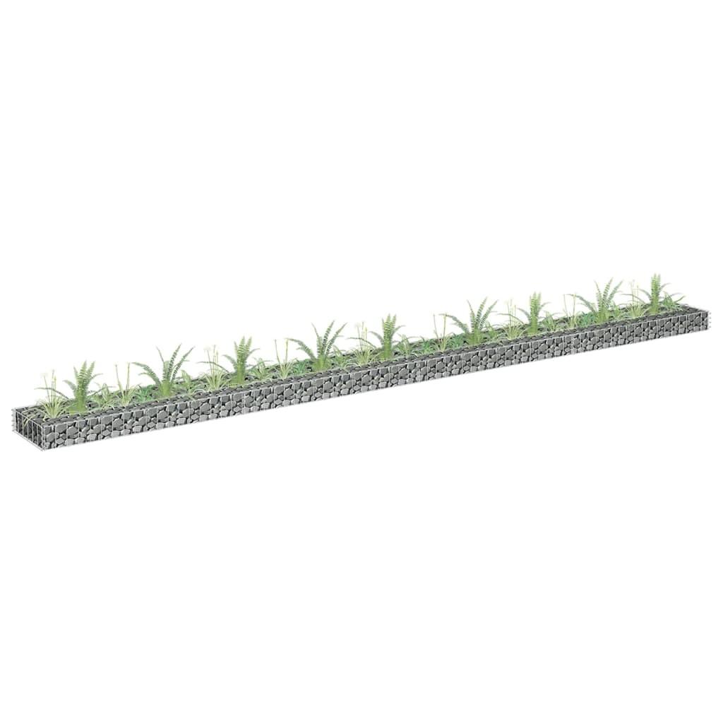 Gabion-højbed 360x30x10 cm galvaniseret stål