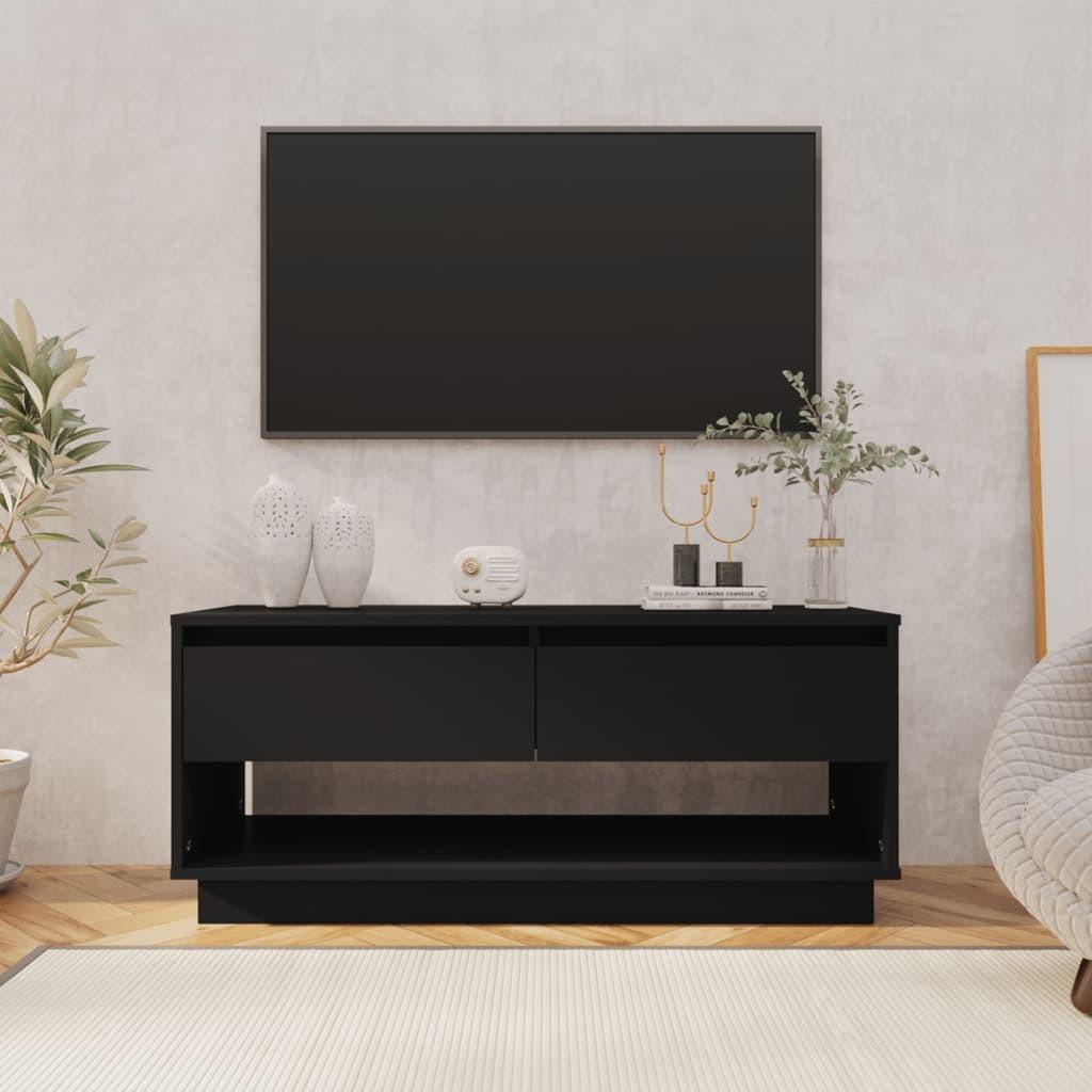 Tv-bord 102x41x44 cm konstrueret træ sort
