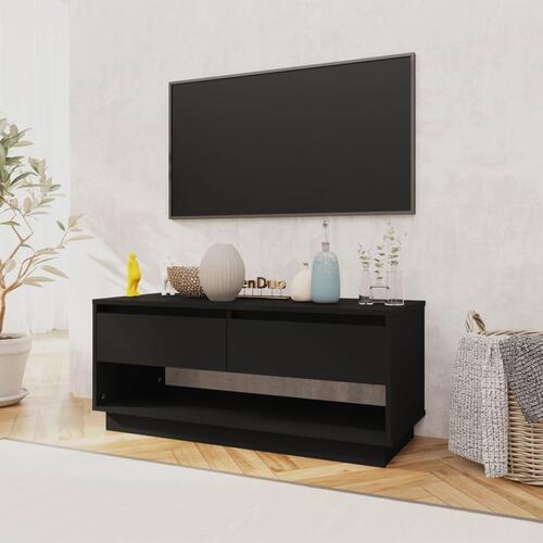 Tv-bord 102x41x44 cm spånplade sort