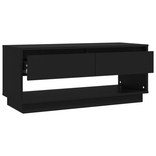 Tv-bord 102x41x44 cm spånplade sort