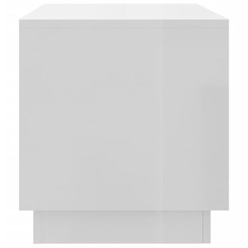 Tv-bord 102x41x44 cm spånplade hvid højglans