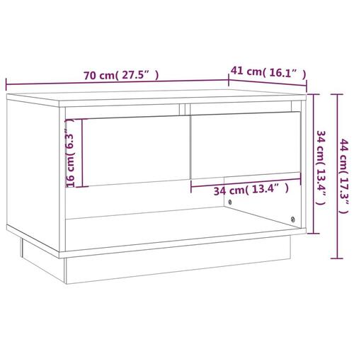 Tv-skab 70x41x44 cm spånplade hvid