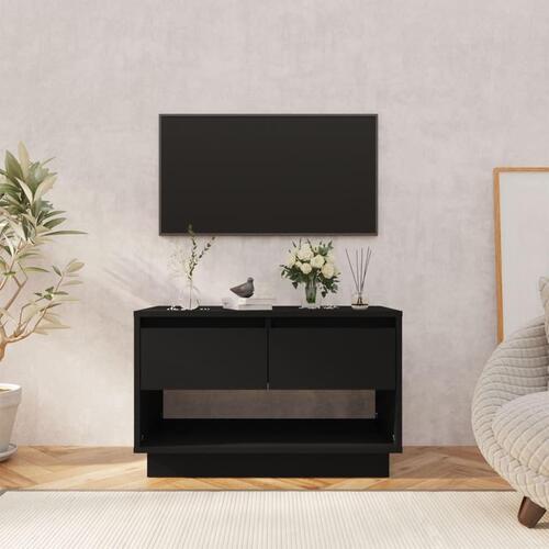 Tv-skab 70x41x44 cm spånplade sort
